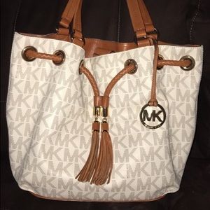 Michael kors large gathered tote bag